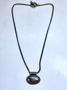 Ralph Lauren Stamped RLL Silver Southwestern Toggle Choker Style Necklace